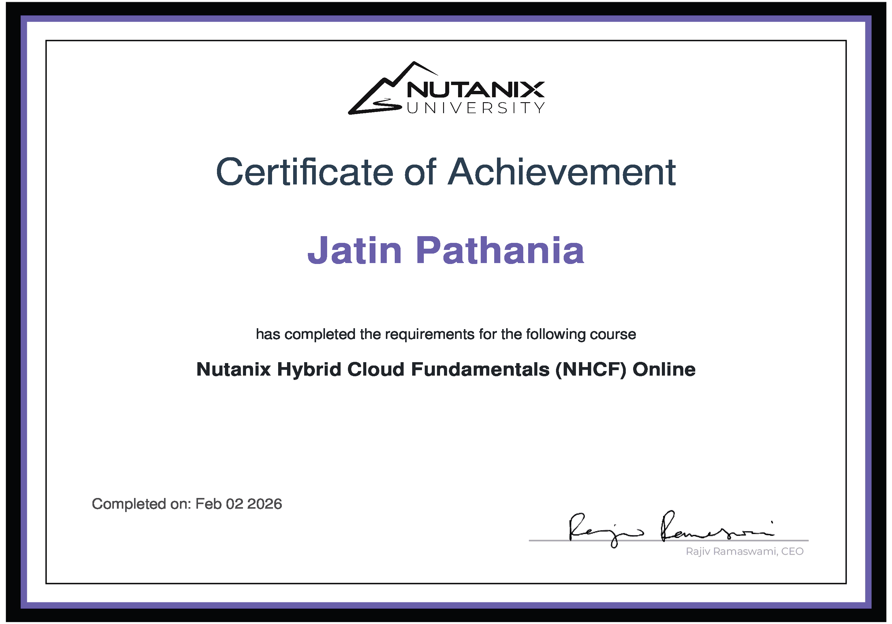 Nutanix Hybrid Cloud Fundamentals (NHCF) Online