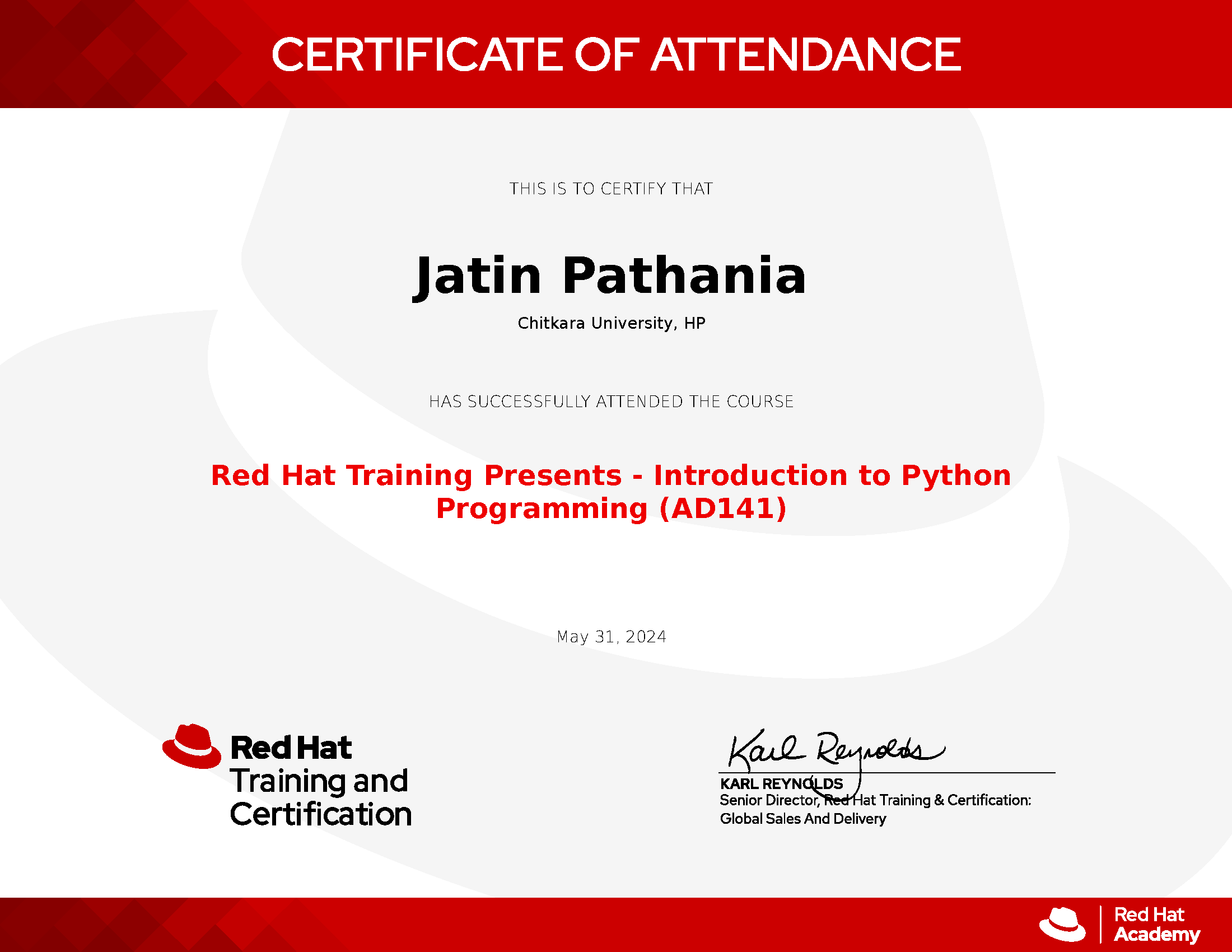 Introduction to Python Programming (AD141)